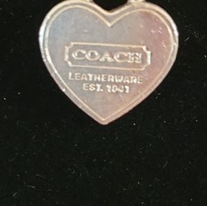Coach Sterling Silver Heart Necklace